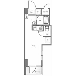 セザール第二蒲田 ワンルームの間取図画像