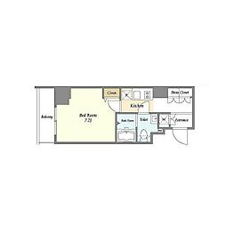 Lien御殿山 1Kの間取図画像