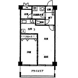 コリーヌ八雲弐番館 1LDKの間取図画像