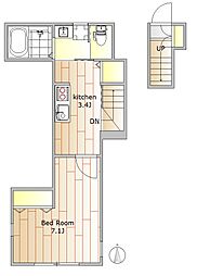 ウエストレジデンス 1Kの間取図画像