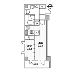 Lighthouse中馬込 1LDKの間取図画像
