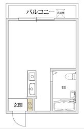 レオノーレ雪谷 ワンルームの間取図画像