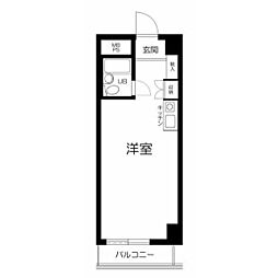 ロジマン武蔵小山 ワンルームの間取図画像