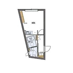 thefudoumae ワンルームの間取図画像