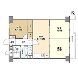 クレール武蔵小山 2SLDKの間取図画像