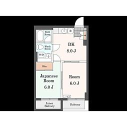 ノアール 2DKの間取図画像