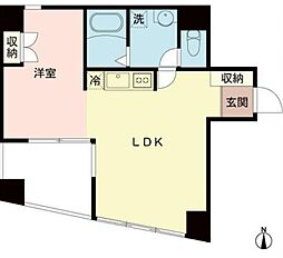 CORE大井町 1LDKの間取図画像