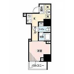 プレール・ドゥーク戸越銀座通り 1Kの間取図画像