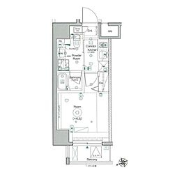 SYFORme西大井 1Kの間取図画像