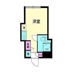 ウエストヒル 1Kの間取図画像