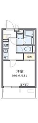 LEONEXTティーエム 1Kの間取図画像