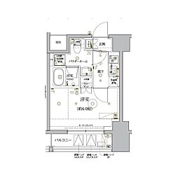 RELUXIA品川西大井 1Kの間取図画像