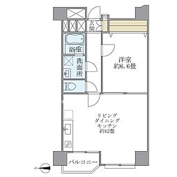 TS大森ハイム 1LDKの間取図画像