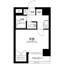 エスコート大森 1Kの間取図画像