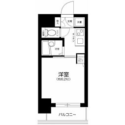 プレール目黒リバーサイド 1Kの間取図画像
