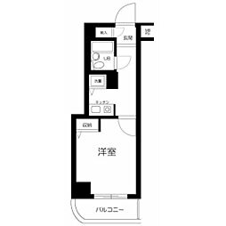 ライオンズマンション大森本町第3 1Kの間取図画像