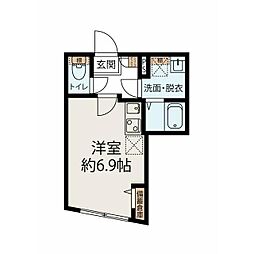 MEGURO EDGE ワンルームの間取図画像
