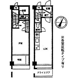 コリーヌ八雲弐番館 1LDKの間取図画像