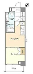 エトワール駒沢大学 1DKの間取図画像