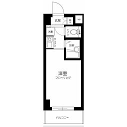 スカイコート駒場東大前 1Kの間取図画像