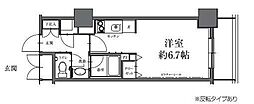 HF駒沢公園レジデンスTOWER ワンルームの間取図画像