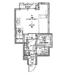 Glanz若林 1Kの間取図画像