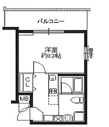 ジョイシティ駒沢大学 1Kの間取図画像