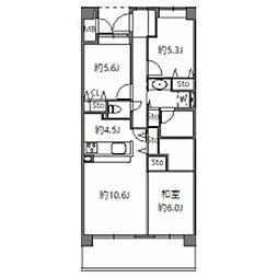 アソシエール溝の口 3LDKの間取図画像