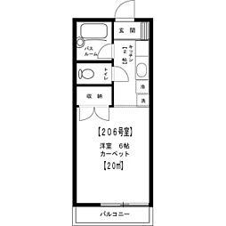 アーバンヒルズ 1Kの間取図画像