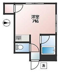 グリーンハウス ワンルームの間取図画像