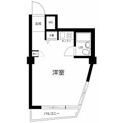 ジュエリー世田谷 ワンルームの間取図画像