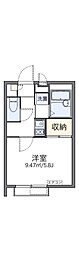 レオパレス羽根木 1Kの間取図画像