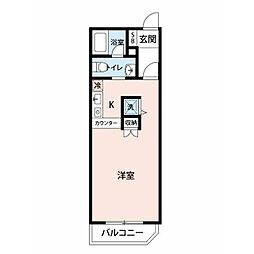 M-PLACE1 ワンルームの間取図画像