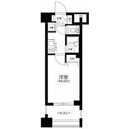 コンシェリア・デュー代々木公園 1Kの間取図画像