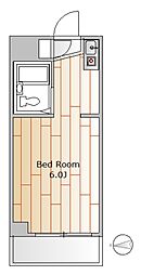 ダイヤアクティ三軒茶屋 ワンルームの間取図画像
