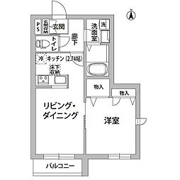 ルヴェ・デュ・ソレイユ 1LDKの間取図画像