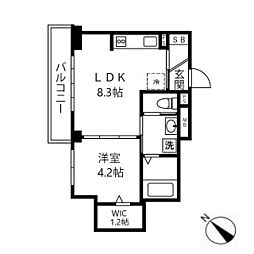 クレスト下北沢 1LDKの間取図画像