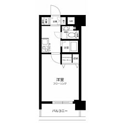 メゾン・ド・ヴィレ渋谷 1Kの間取図画像