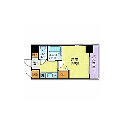 サンテミリオン目黒東山 1Kの間取図画像