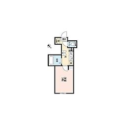 アーブル代々木上原 ワンルームの間取図画像