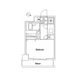 オリオ世田谷上野毛 1Kの間取図画像
