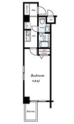 ラグジュアリーアパートメントシナガワシーサイド 4階1Kの間取り