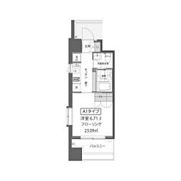 ガーデン蒲田 1Kの間取図画像