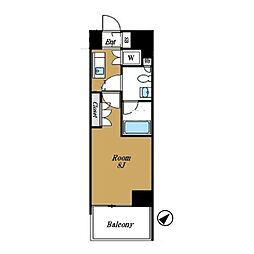 セジョリ蒲田2 1Kの間取図画像
