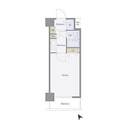 菱和パレス南大井 1Kの間取図画像