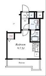 プレミアムキューブ大森本町 1Kの間取図画像