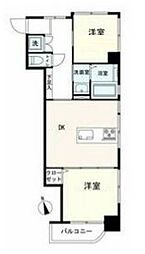 東武ハイライン西蒲田 2DKの間取図画像