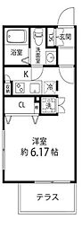 Branche大森山王 ワンルームの間取図画像