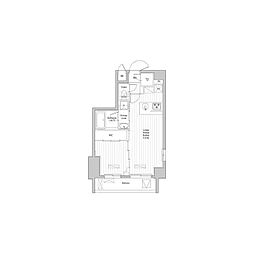 アジールコート蒲田 1LDKの間取図画像
