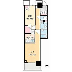 ベイクレストタワー 1LDKの間取図画像